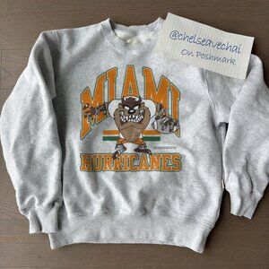 Vintage NCAA 1993 University of Miami Hurricanes Football Taz Looney Sweatshirt